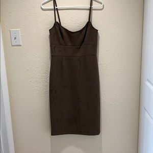 Bcbg brown suede dress